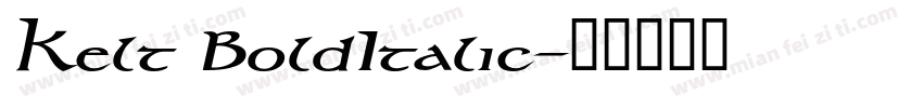Kelt BoldItalic字体转换